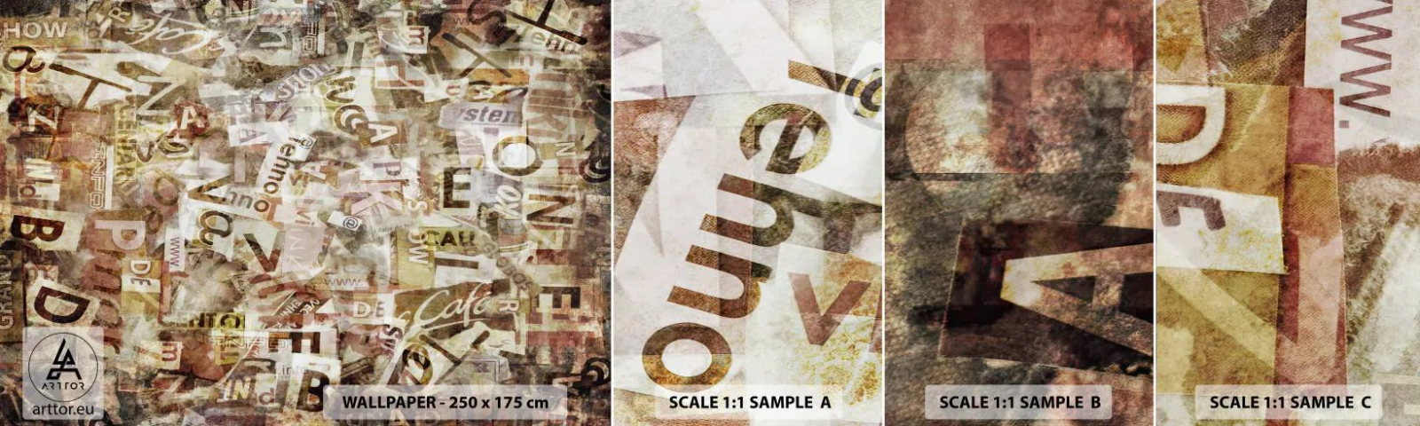 Fotobehang Monster Zelfklevend Deluxe Sticker - Ik verenig het gebabbel - Graffiti, Muurschildering, Deel - 100x30 cm