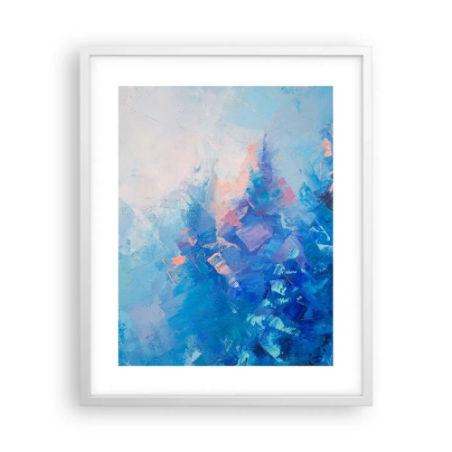 Poster in een witte lijst - Winter abstractie - 40x50 cm