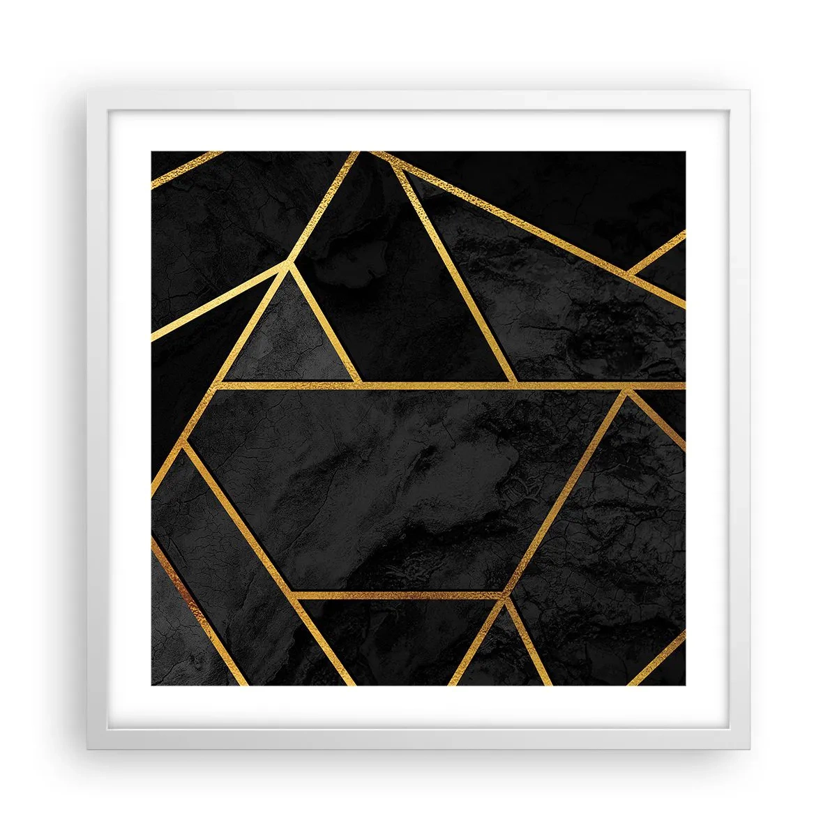 Poster in een witte lijst - Duisternis en glans - 50x50 cm