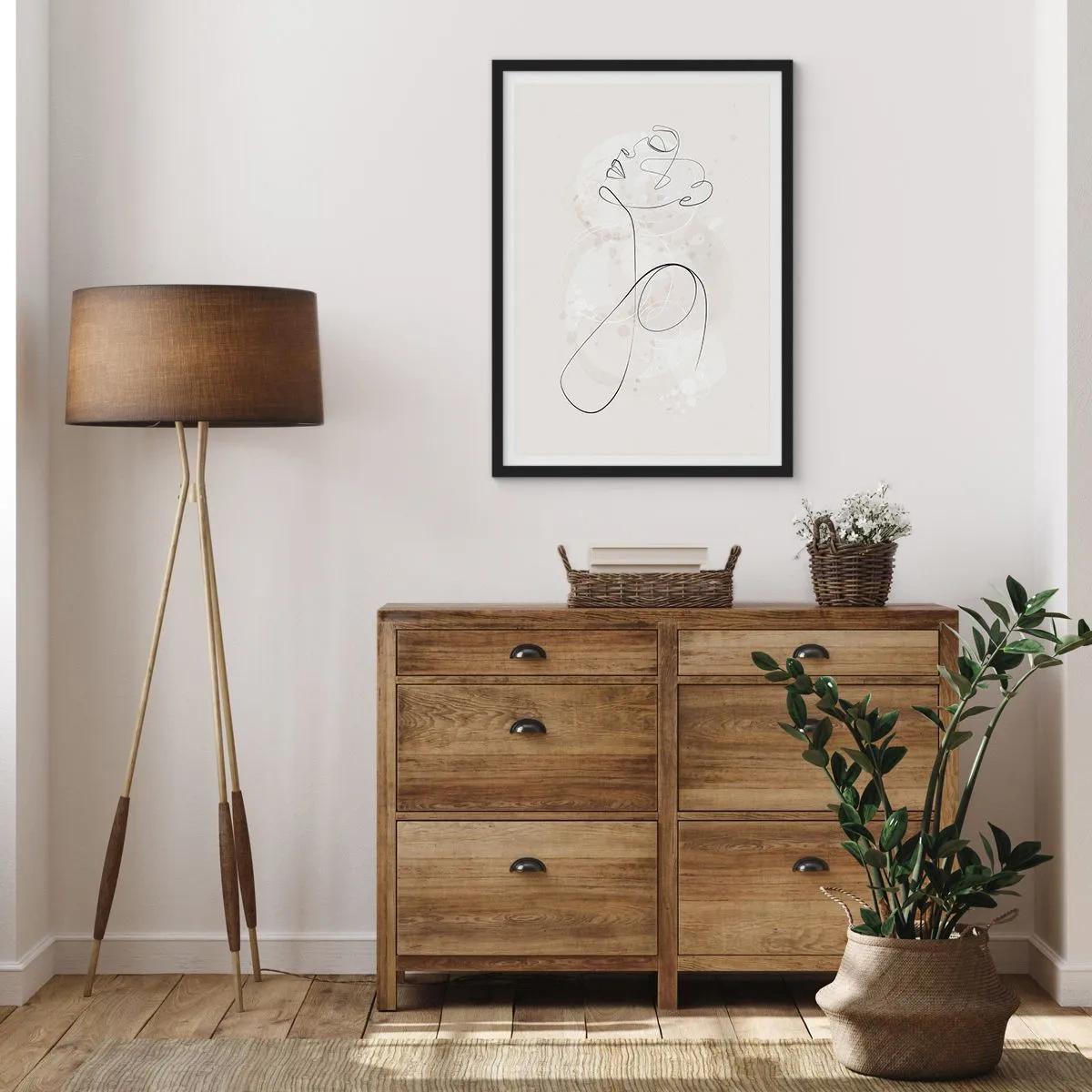 Poster in een zwarte lijst - De spiraal van schoonheid - 30x40 cm