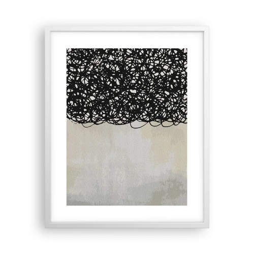 Poster in een witte lijst - Turbulente abstractie - 40x50 cm