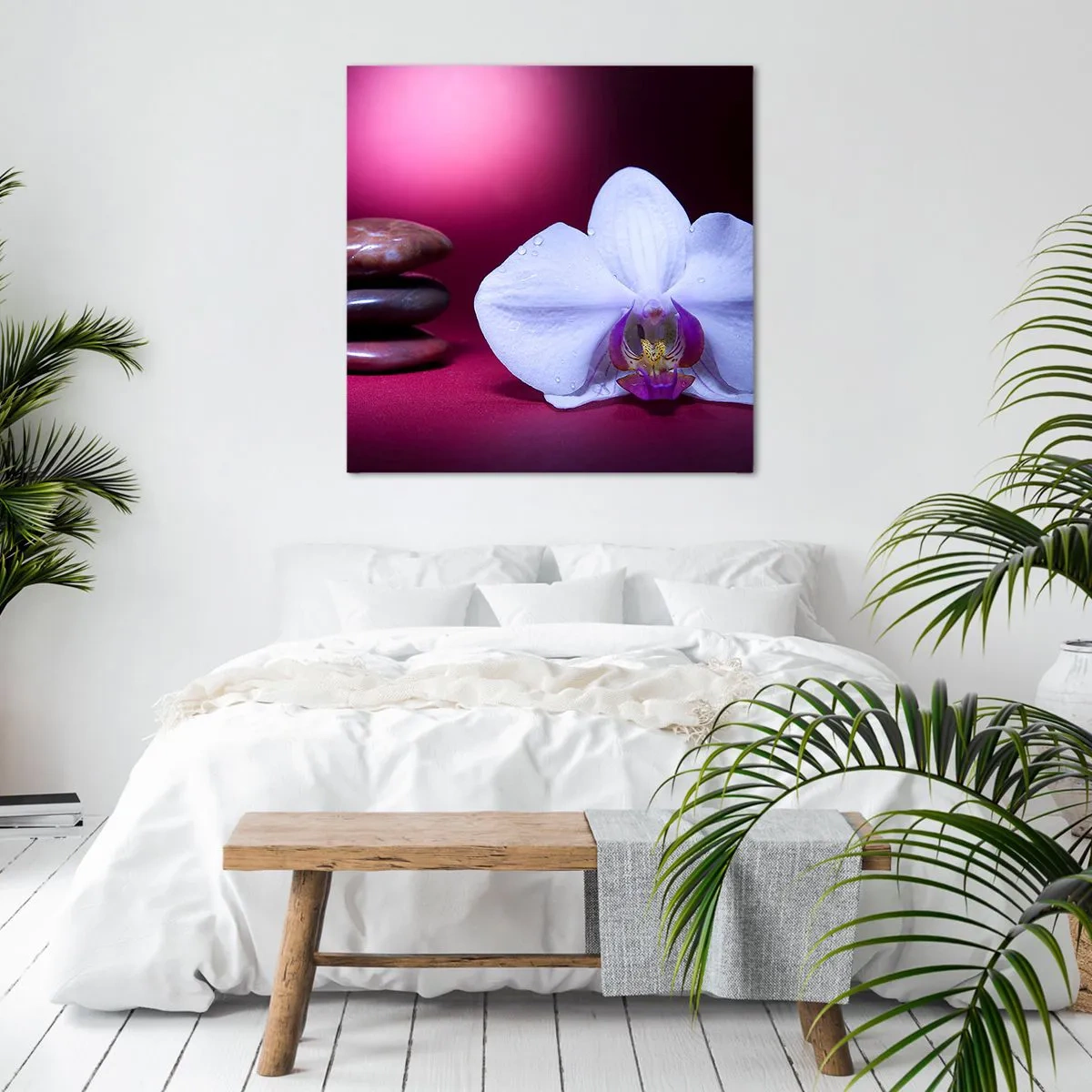 Schilderen op canvas - Een studie van versheid in paars - 70x70 cm