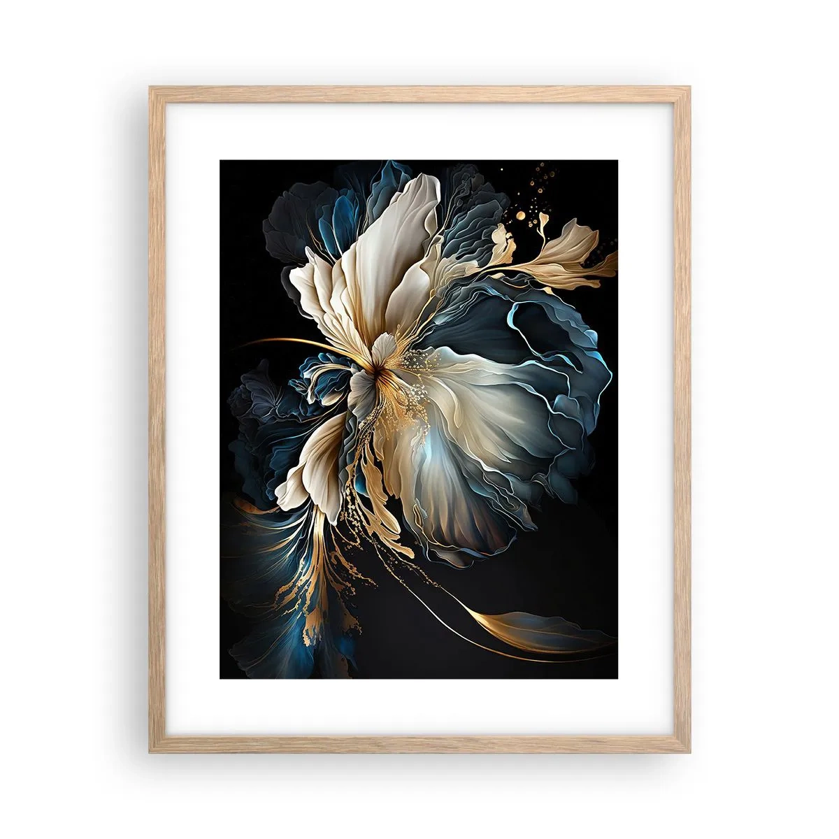 Een poster in een licht eiken lijst - Sprookjesachtige varenbloem - 40x50 cm