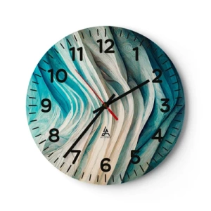 Wandklok - Klok - Blauwe onverzadigbaarheid - 30x30 cm