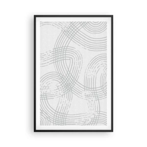 Poster in een zwarte lijst - Er is geen rechte weg - 61x91 cm