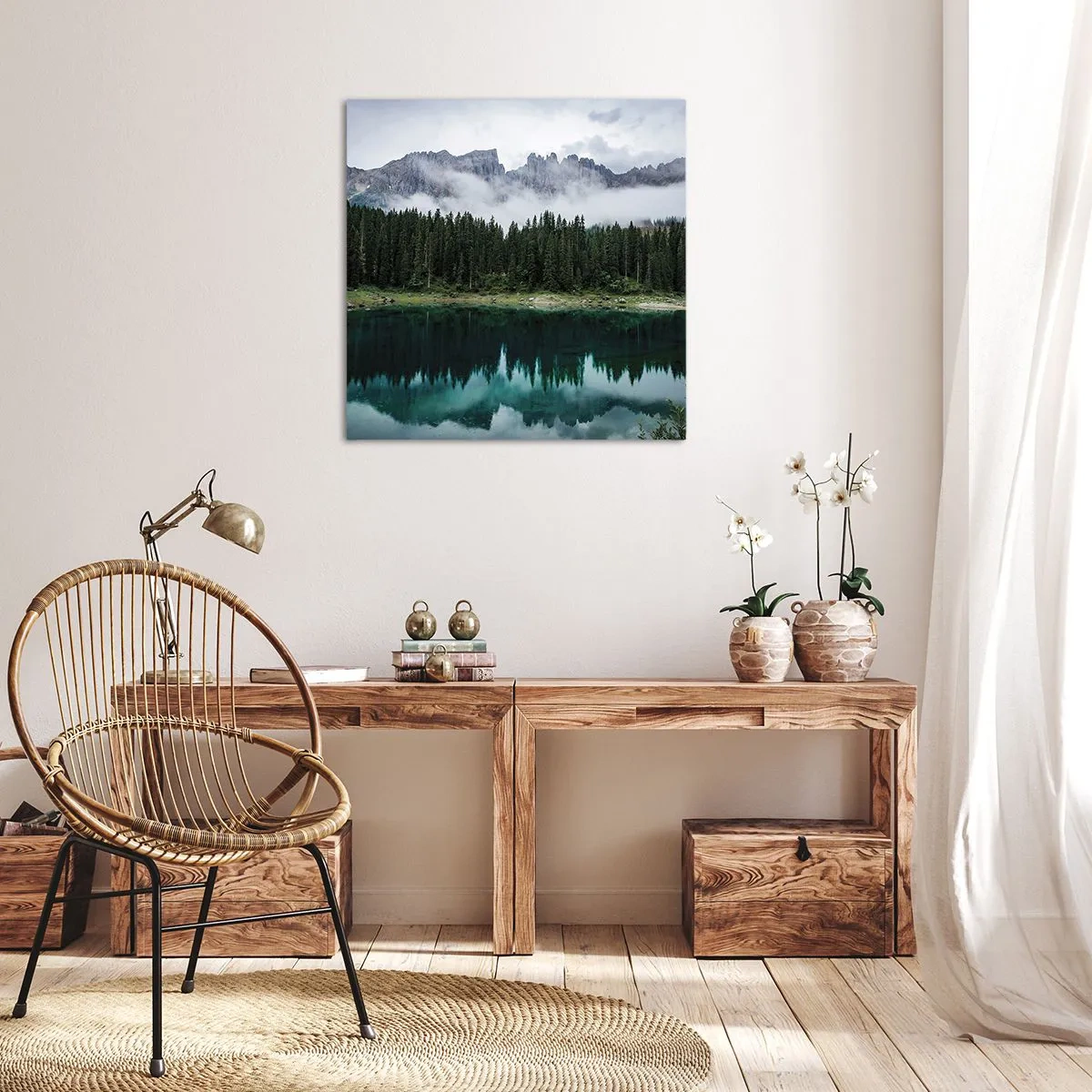 Schilderen op canvas - Stil, stil, laten we het drinkwater niet wakker maken... - 60x60 cm