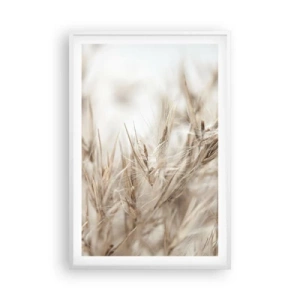 Poster in een witte lijst - Weide en wind - 61x91 cm