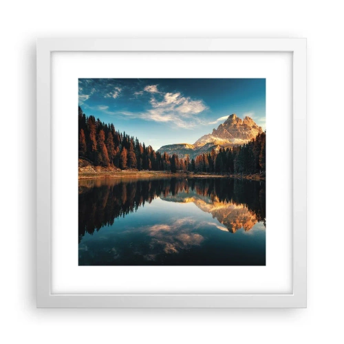 Poster in een witte lijst - Dubbel landschap - 30x30 cm