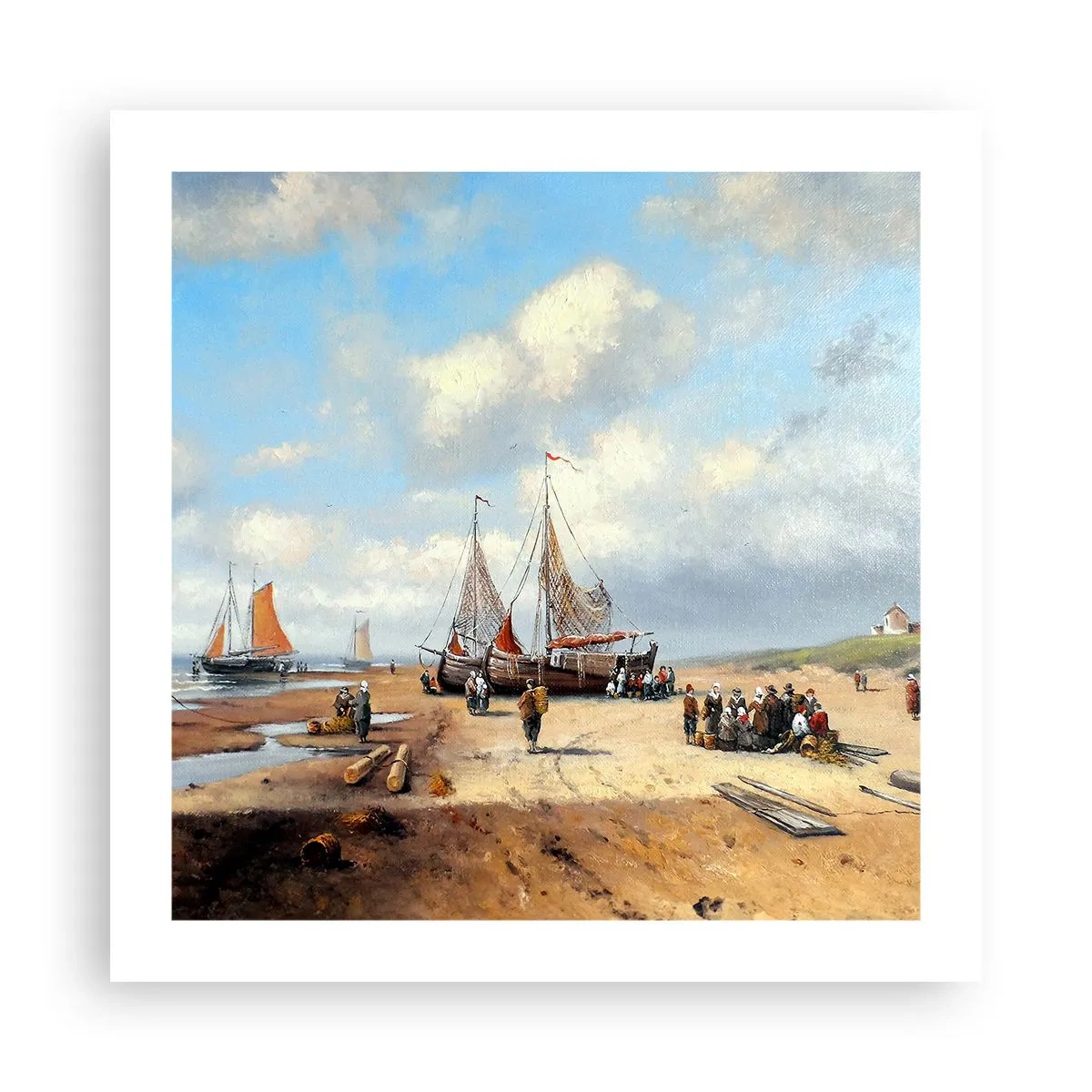 Poster - Na een geslaagde vangst - 50x50 cm