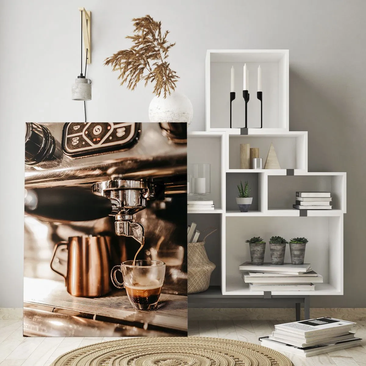 Schilderen op glas - Koffie gloed - 50x70 cm