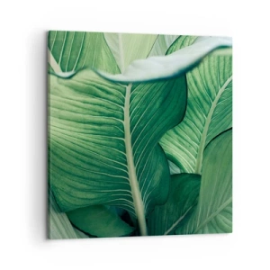 Schilderen op canvas - Intens groen leven - 60x60 cm