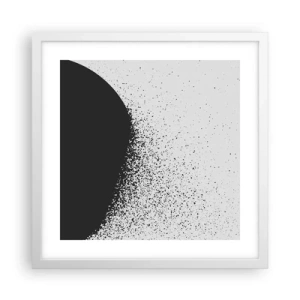 Poster in een witte lijst - Beweging van moleculen - 40x40 cm