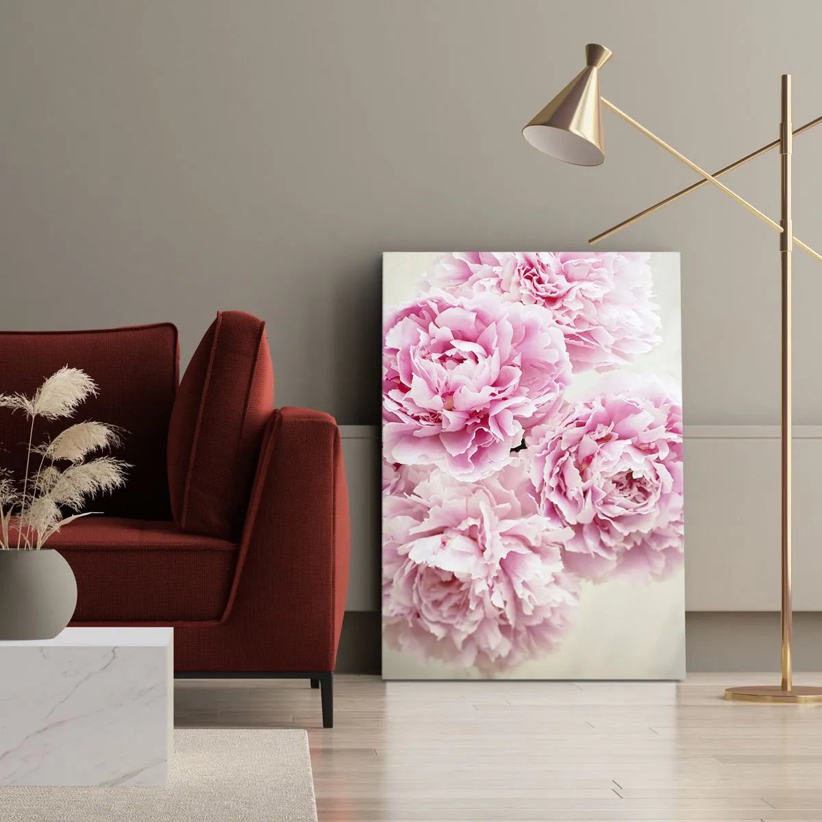 Schilderen op canvas - In roze glamour - 45x80 cm