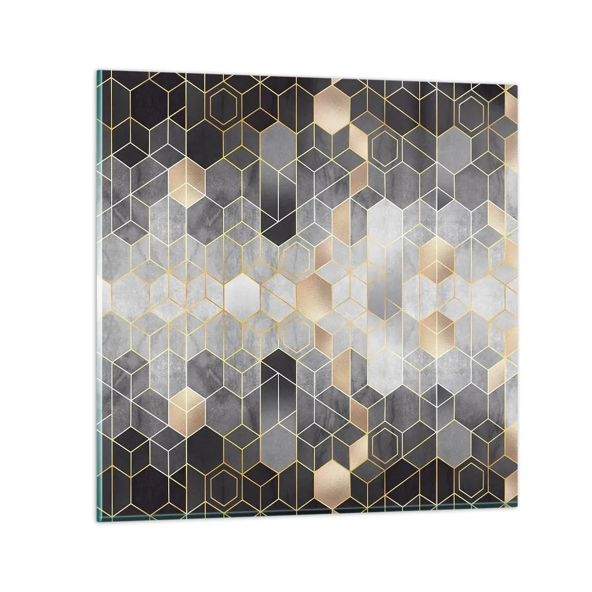 Schilderen op glas - Diamant samenstelling - 70x70 cm