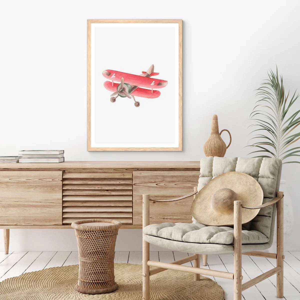 Een poster in een licht eiken lijst - Klaar voor hoge vluchten - 50x70 cm