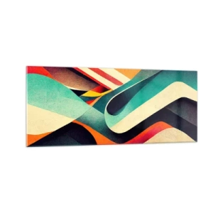 Schilderen op glas - Intensieve compositie - 100x40 cm