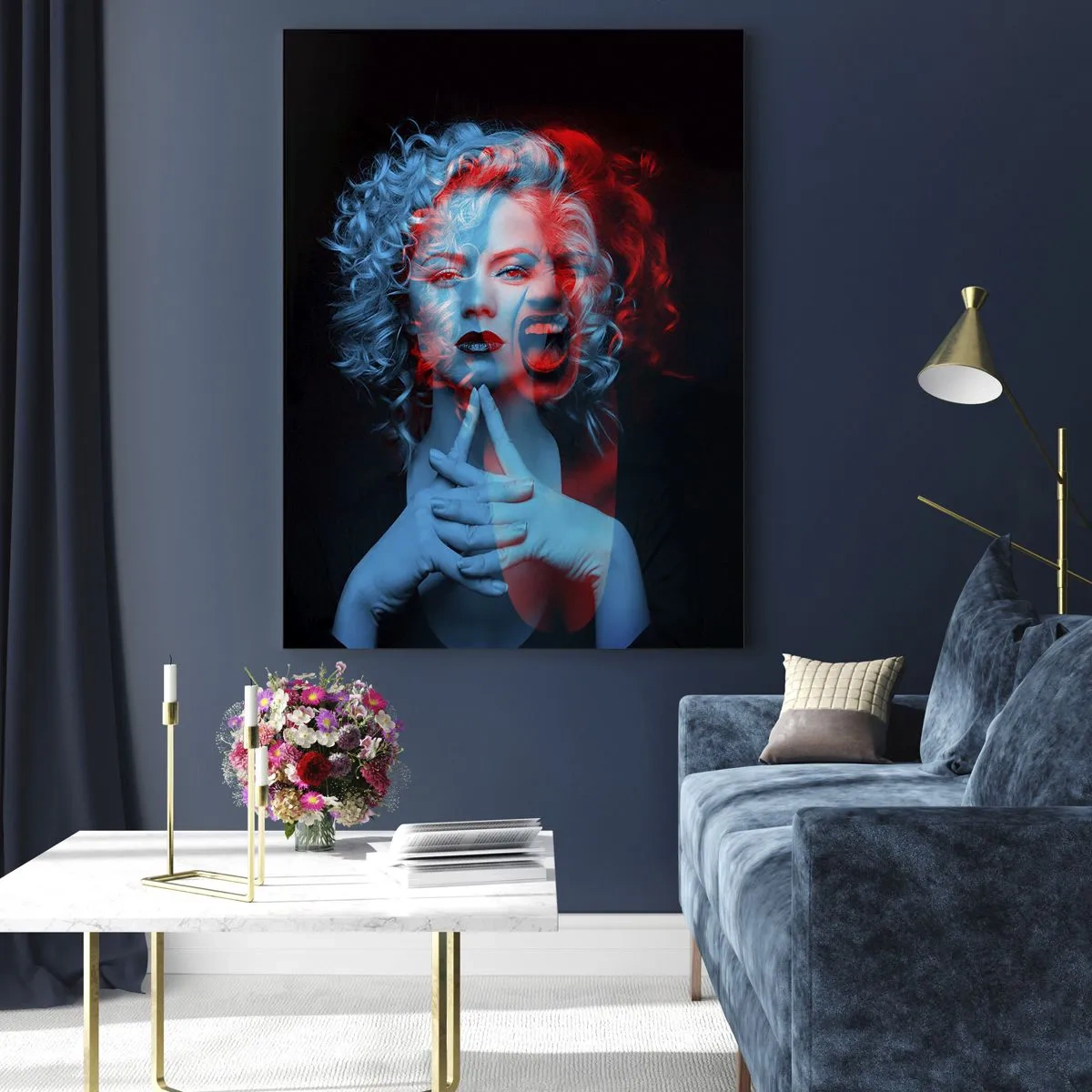 Schilderen op glas - Alter ego - 50x70 cm