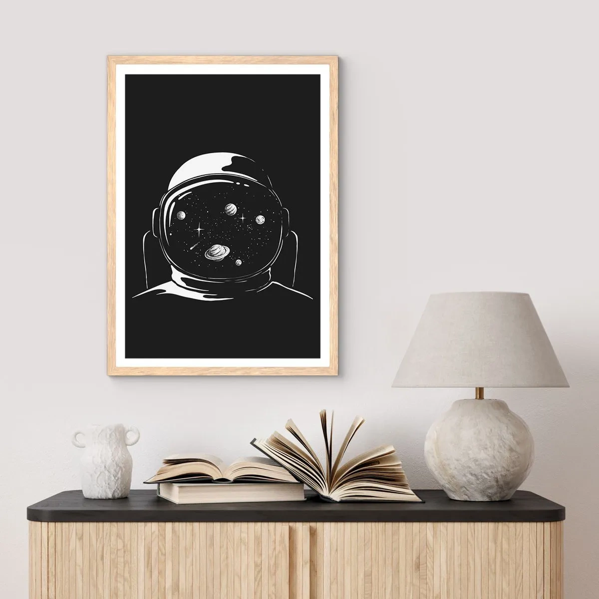 Een poster in een licht eiken lijst - Mooi uitzicht - 30x40 cm