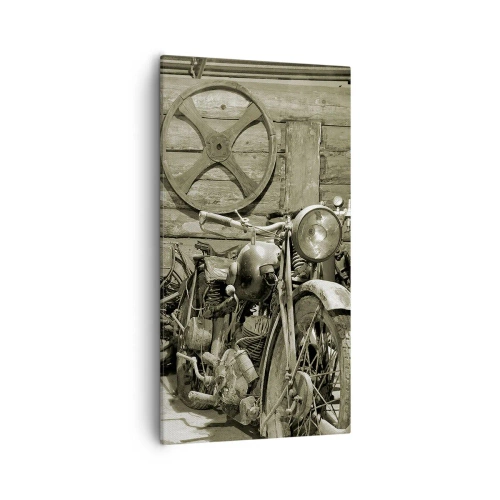 Schilderen op canvas - In de schuur van oom Władek - 55x100 cm