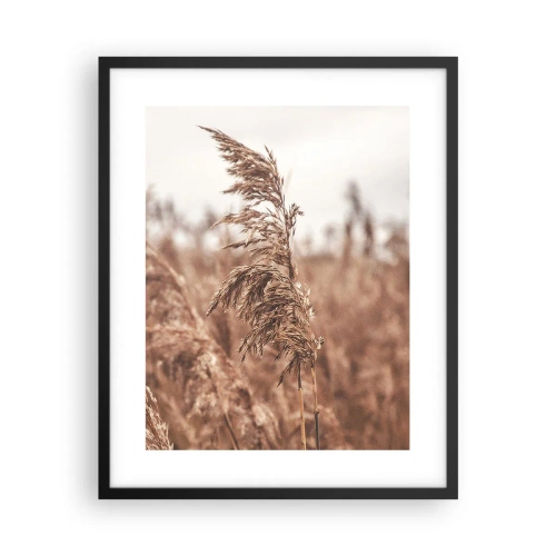 Poster in een zwarte lijst - Het is al herfst in de velden - 40x50 cm