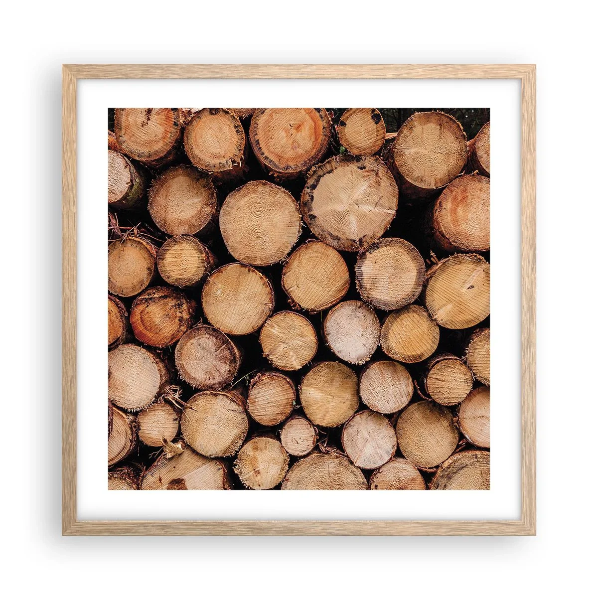 Een poster in een licht eiken lijst - Een nieuw begin - 50x50 cm