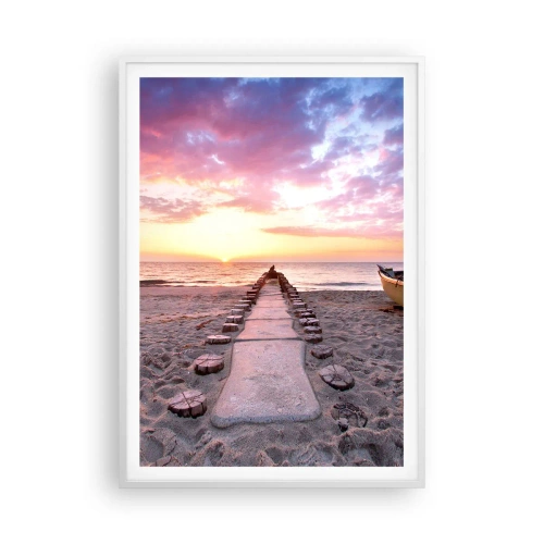 Poster in een witte lijst - Een moment van diepe ervaring - 70x100 cm