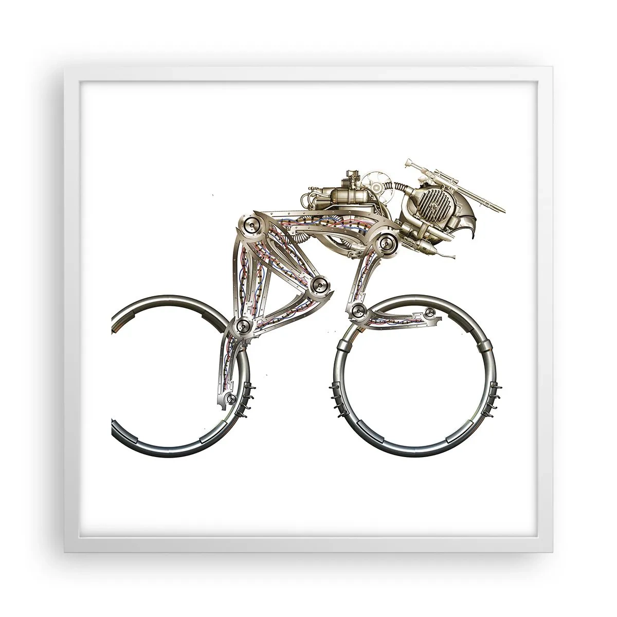 Poster in een witte lijst - Een prachtige machine - 50x50 cm