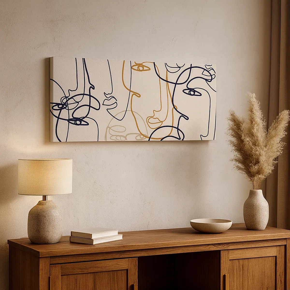 Schilderen op canvas - Het portret is vermenigvuldigd - 30x30 cm