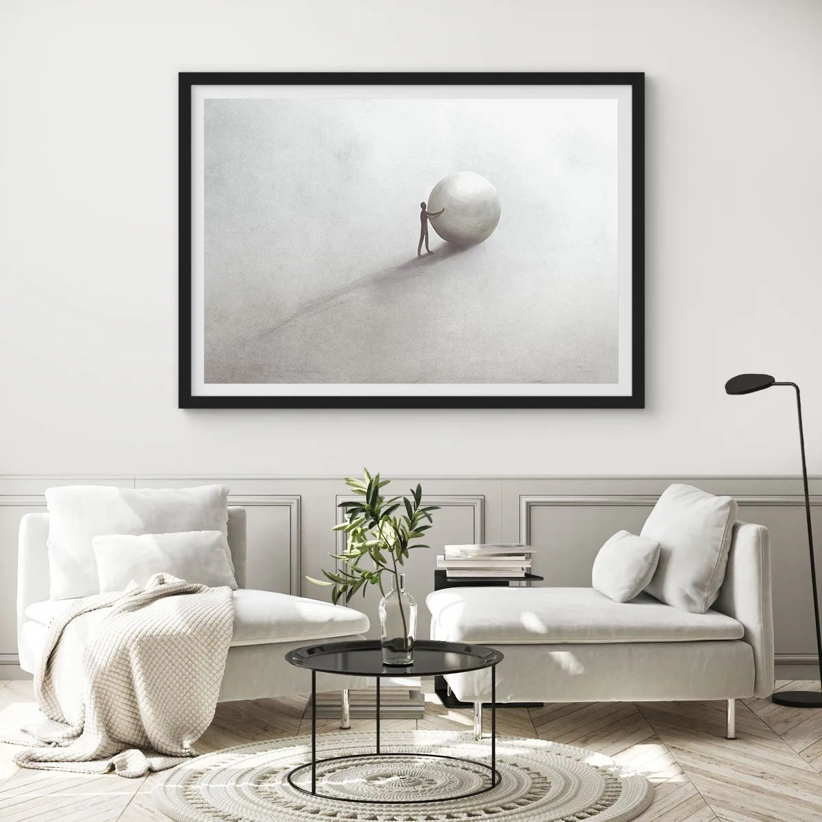 Poster in een zwarte lijst - Het spel van het leven - 70x50 cm