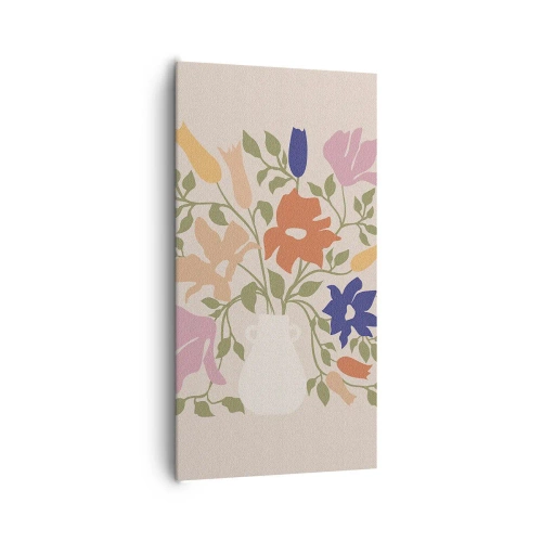 Schilderen op canvas - Fijn boeket - 65x120 cm
