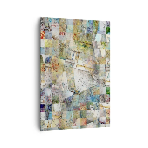 Schilderen op canvas - Geometrische schuifeling - 70x100 cm