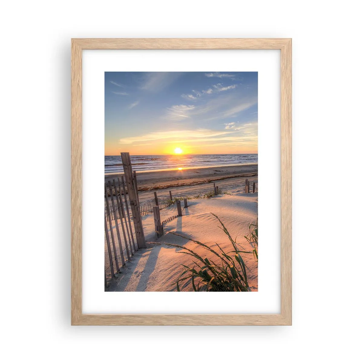 Een poster in een licht eiken lijst - Glans en schaduw van de wind - 30x40 cm