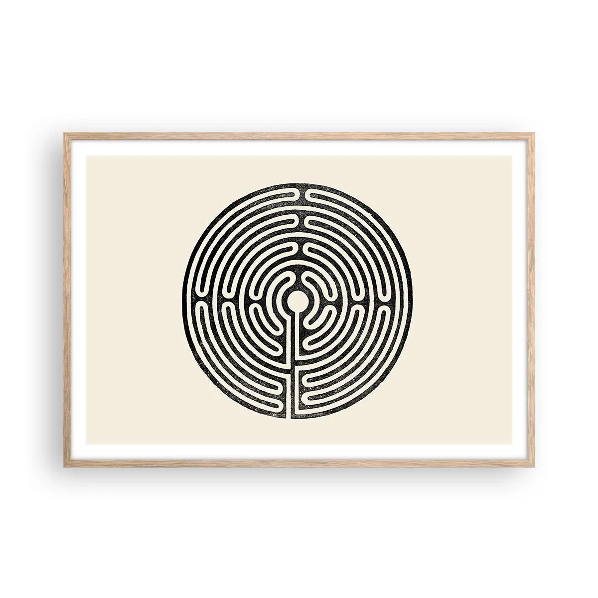 Een poster in een licht eiken lijst - Mysterieuze orde - 100x70 cm