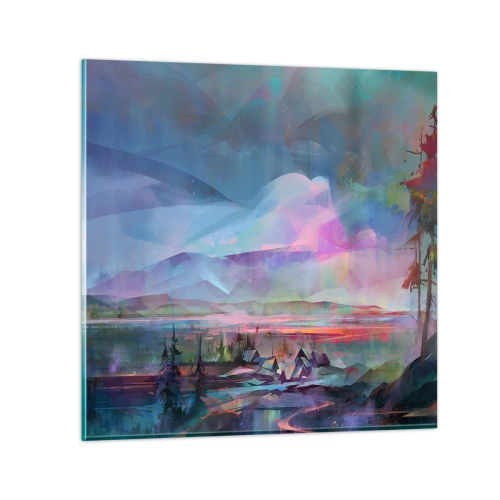 Schilderen op glas - Onder een welwillende hemel - 60x60 cm