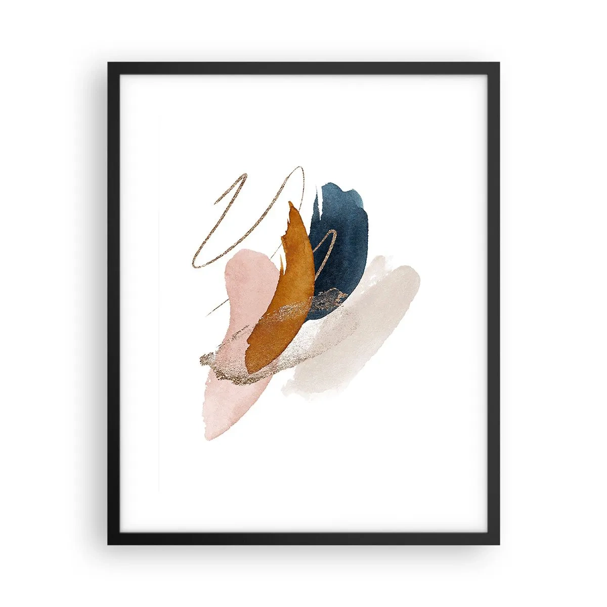 Poster in een zwarte lijst - Gevleugelde compositie - 40x50 cm