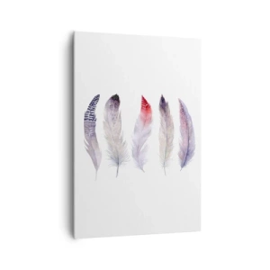 Schilderen op canvas - Delicaat als veelkleurige mist - 70x100 cm