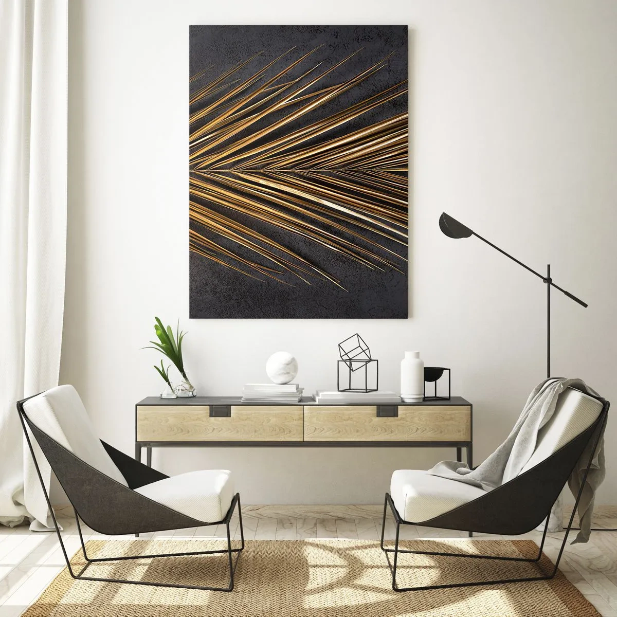 Schilderen op glas - Het goud van de tropen - 50x70 cm