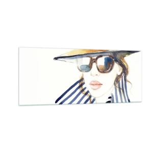 Schilderen op glas - Florida heet u welkom! - 100x40 cm