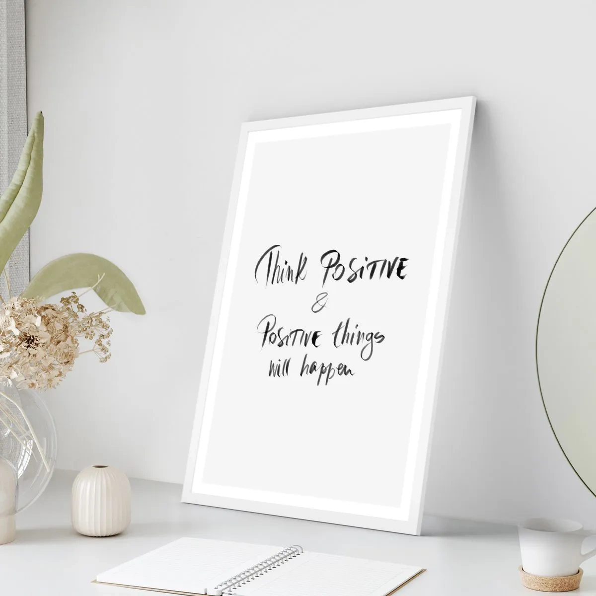 Poster in een witte lijst - Hoe leef je het leven? - 61x91 cm