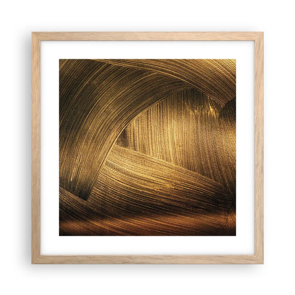 Een poster in een licht eiken lijst - In een gouden doolhof - 40x40 cm