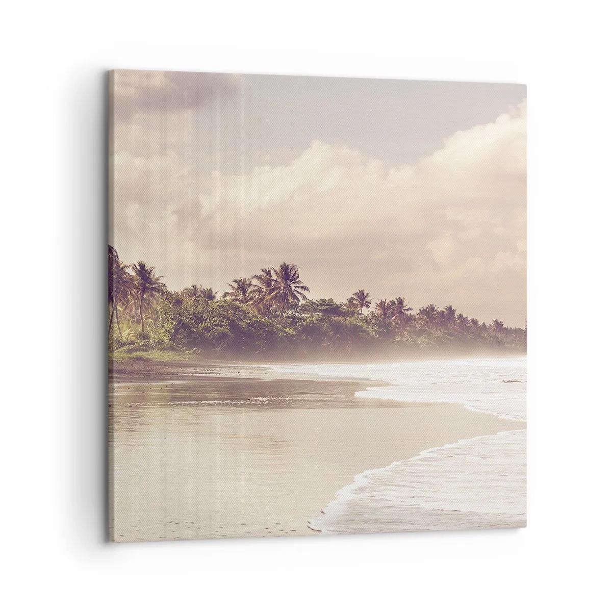 Schilderen op canvas - De streling van de golven - 50x50 cm