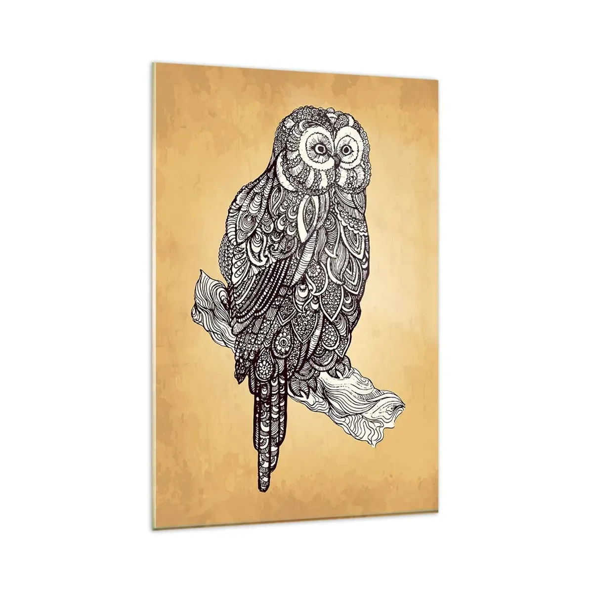 Schilderen op glas - Ingewikkelde ornamenten van wijsheid - 80x120 cm