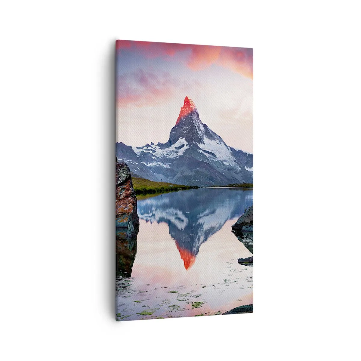 Schilderen op canvas - Het hart van de bergen is heet - 55x100 cm