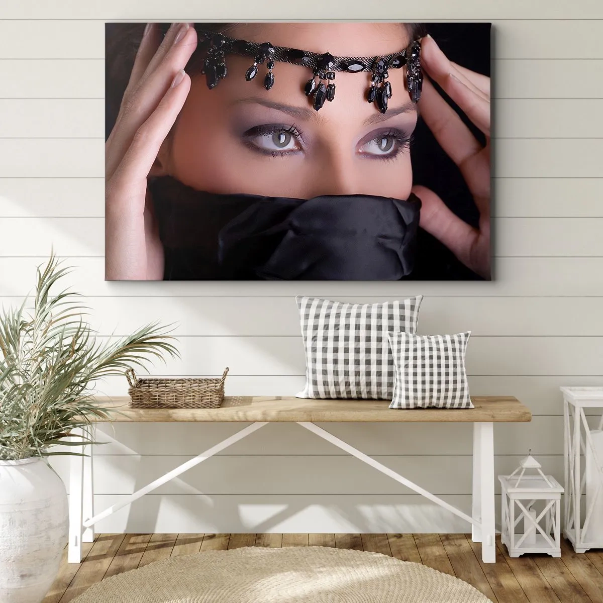 Schilderen op canvas - Oosters verleidelijk mysterie - 100x70 cm
