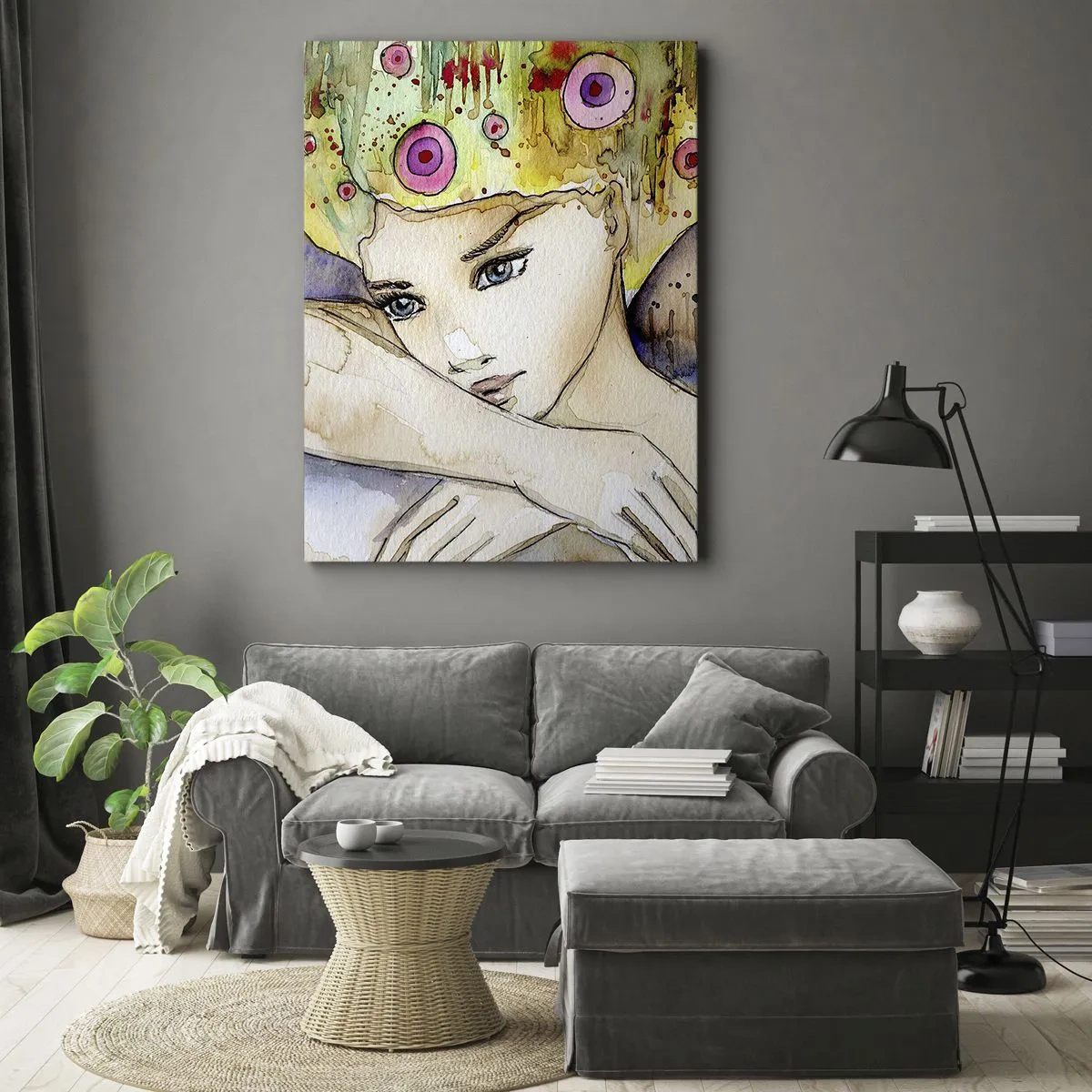 Schilderen op canvas - Vlinderprinses - 50x70 cm