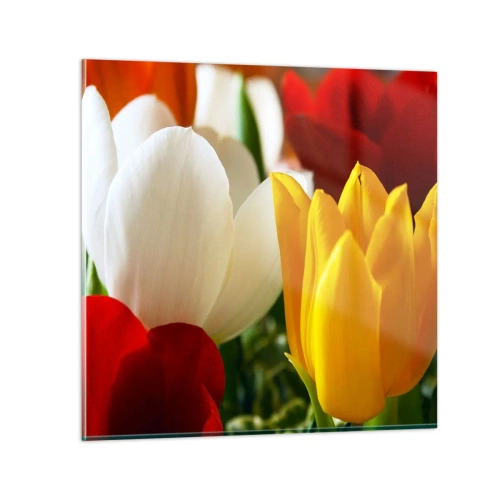 Schilderen op glas - Tulpenkoorts - 30x30 cm