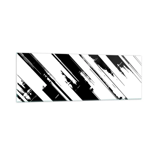 Schilderen op glas - Een intense en dynamische compositie - 90x30 cm