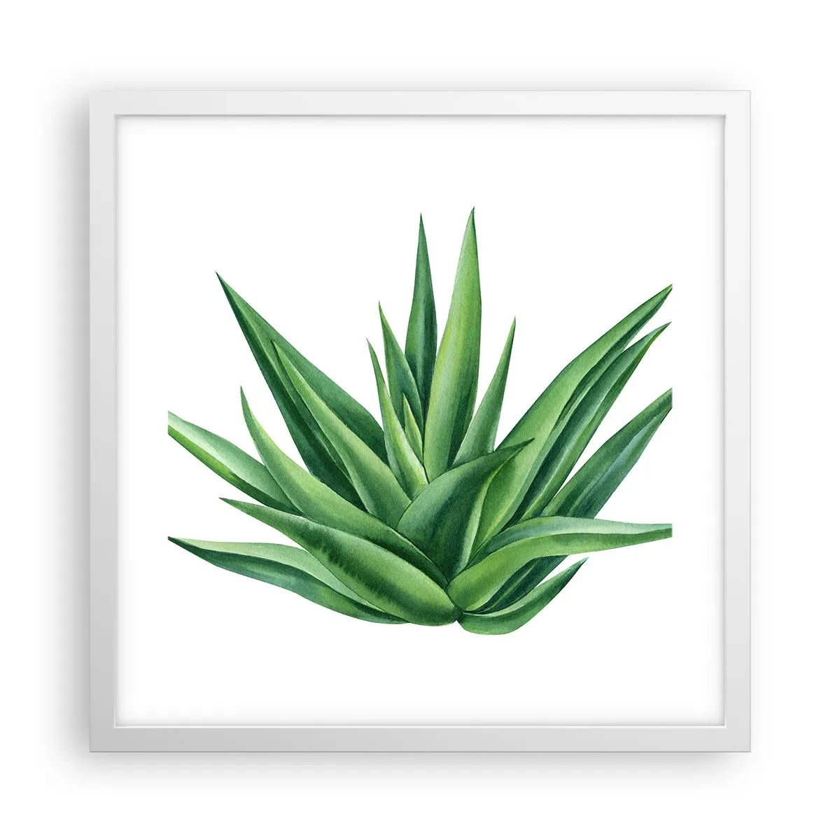 Poster in een witte lijst - Groen – kracht – leven - 40x40 cm