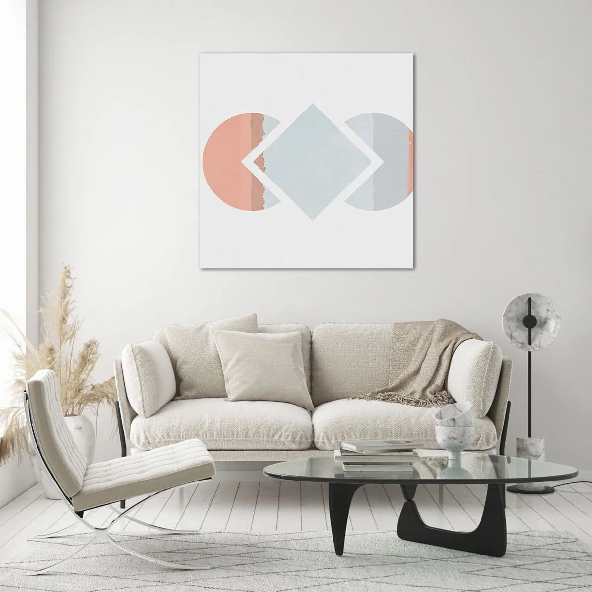 Schilderen op glas - De situatie is duidelijk - 60x60 cm