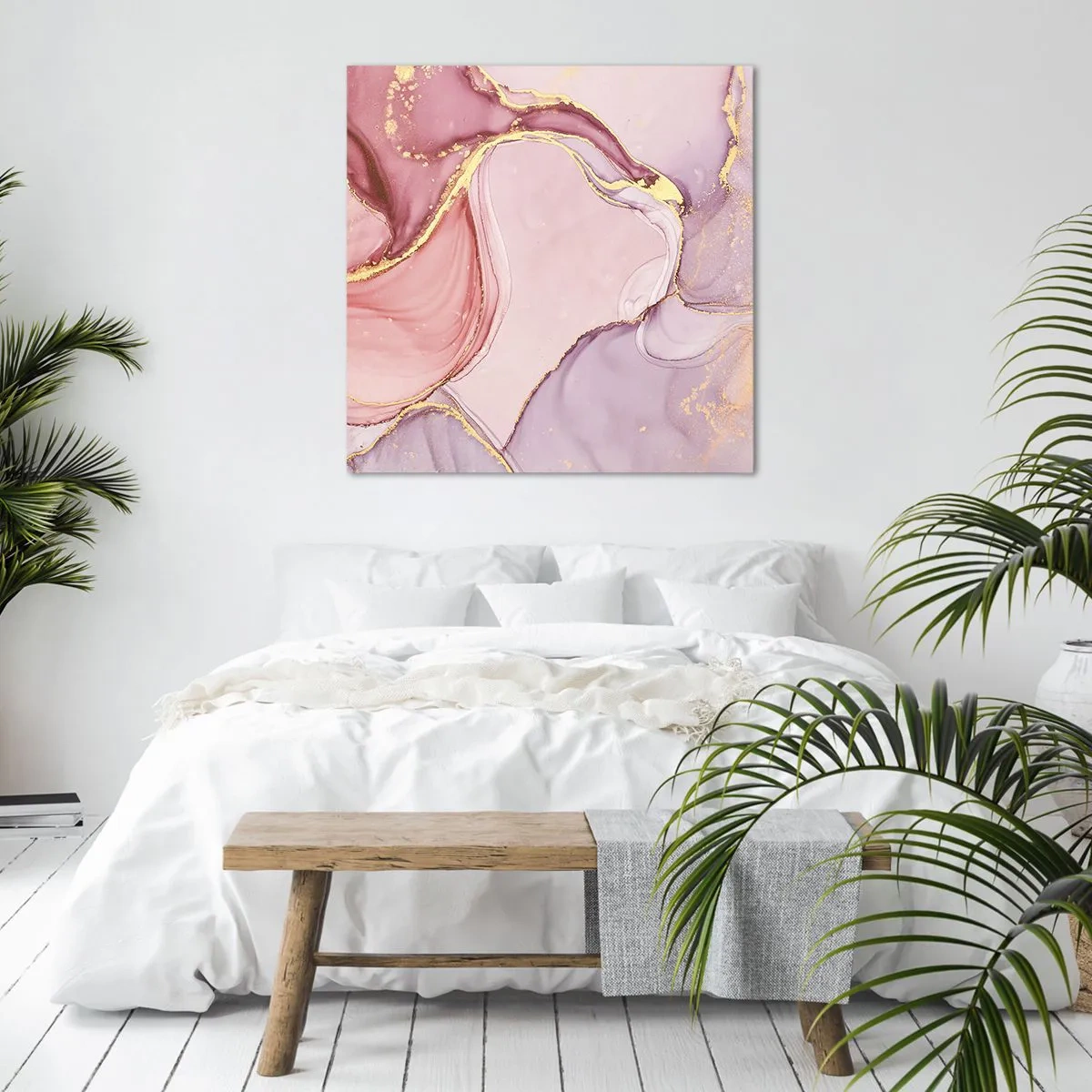 Schilderen op canvas - Een streling van kleuren - 70x70 cm